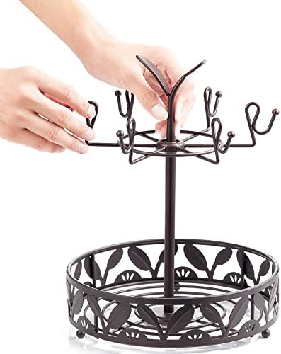 ALLCENER Mug Tree Countertop, Rotatable Mug Holder Stand with 6 Hooks for Coffee Bar Counter Cabinets and Kitchen Organizer - Image 6