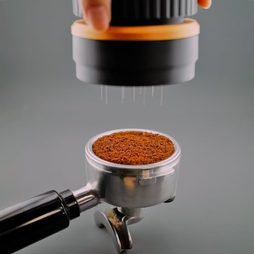 MADBALL Spirographic Planetary Gear Spinning Espresso WDT Tool, Height Adjustable Needle Stirrer, Espresso Distribution Tool For 58/54/53/51MM Protafilter (Black and Gold, 58mm) - Image 4