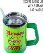 Silver Buffalo Shrek Beware Ogre, Stainless Steel Tumbler, 40oz - Image 2