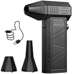 BiLOLLY Compressed Air Duster, 130,000 RPM Electric Air Duster Blower, Rechargeable Turbo Fan with Stepless Speed Control, Portable Mini Jet Blower for Computer, Keyboard, Car, Home and Outdoor by Unknown