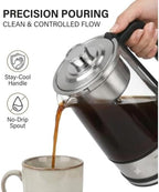 Electric Percolator Coffee Pot, 10-Cup Borosilicate Glass, Reusable Filter - Image 7