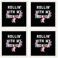 CafePress My Little Pony Rollin With My Ponies Tumbled Stone - Set of 4 Coasters Set of 4 by CafePress