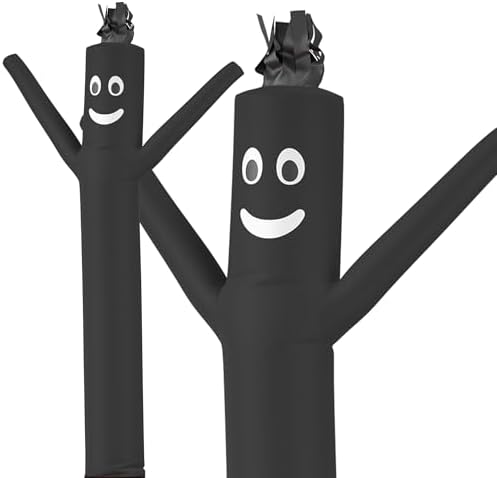 LookOurWay Air Dancers Wacky Waving Inflatable Tube Man Attachment - 7 Feet Tall Advertising Air Dancer Waving Man Inflatable Tube Guy - Blower Not Included - Black by LookOurWay