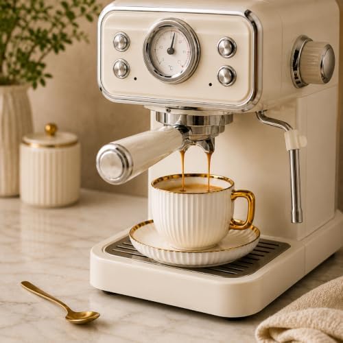 8 oz Ceramic Coffee Cups Set of 6 with Saucers, Gift Box - Image 4