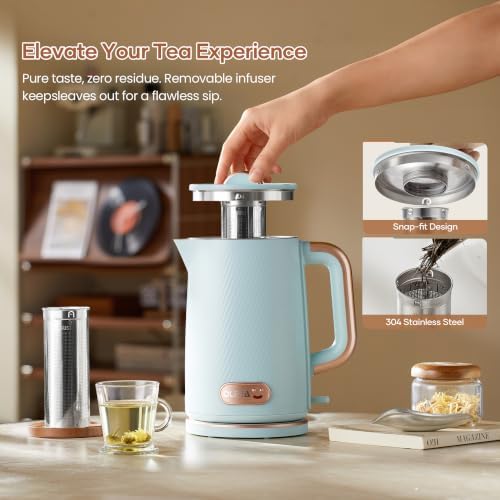 OLEGA Electric Kettle: 1200W Fast Boil Tea Kettles with Tea Infuser 1.5L - Image 2