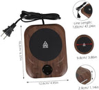 INOOMP Mug Warmer with Temperature Display and Timer Reservation, Electric Heating Plate for Desk and Bedroom, Oversized Heating Panel with Colorful Ambience Light, Cord - Image 2