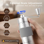 Manual Coffee Grinder, Hand Coffee Grinder, Metal Body with Seven star titanium plated 440 Stainless Steel Conical Burr Portable Coffee Grinders for Home Use, Office, Travel - Image 5