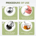Long Handle Stainless Steel Tea Strainer, 2026 New Mesh Tea Infuser, Reusable Tea Ball for Loose Leaf Tea, Easy Clean Tea Accessories for Home, Fine Mesh Tea Strainer for Tea Lovers(2 Pcs) - Image 3