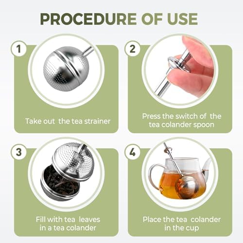 Long Handle Stainless Steel Tea Strainer, 2026 New Mesh Tea Infuser, Reusable Tea Ball for Loose Leaf Tea, Easy Clean Tea Accessories for Home, Fine Mesh Tea Strainer for Tea Lovers(2 Pcs) - Image 3