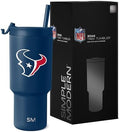 Simple Modern Houston Texans Tumbler with Flip Lid, Straw 30oz | NFL by Unknown