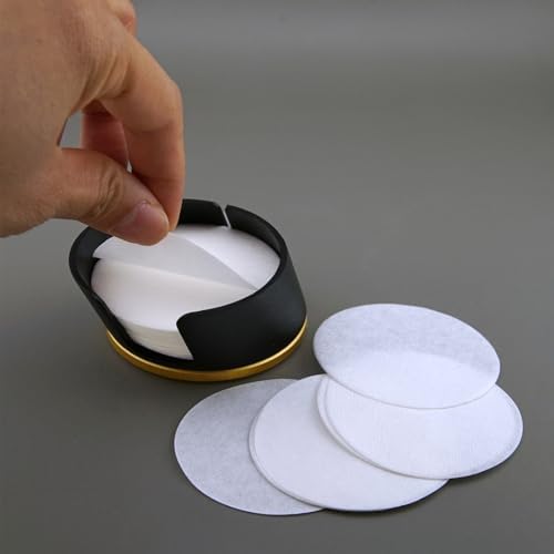 MADBALL Metal Coffee Filter Holder with Magnet, Quick Access Coffee Filter Storage Container For 58mm Portafilter, 100pcs 58mm Round Filters Included, Espresso Coffee Accessory (Black and Gold) - Image 2