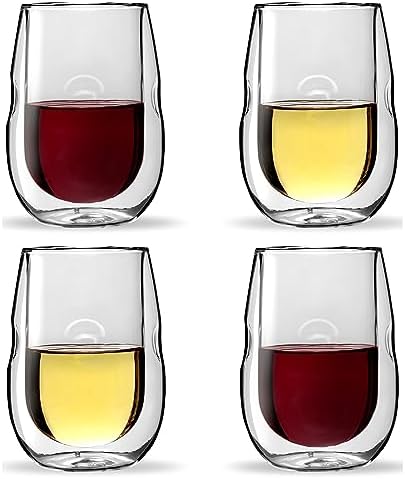 Ozeri Moderna Artisan Series Double Wall Insulated 10 oz Wine Glasses by Ozeri