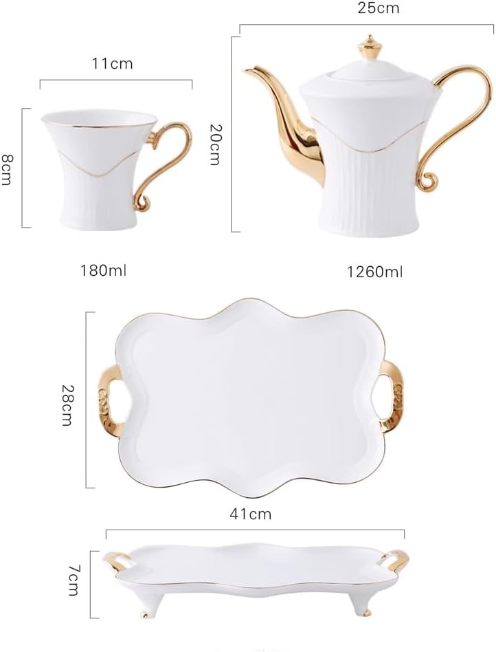 Water Pitcher Water Set Tea Set Coffee Set European British Style Ceramic Tea Set Large Capacity Cup Cold Kettle Water Jug - Image 2