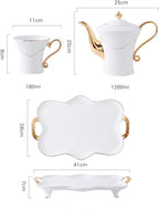 Water Pitcher Water Set Tea Set Coffee Set European British Style Ceramic Tea Set Large Capacity Cup Cold Kettle Water Jug - Image 2