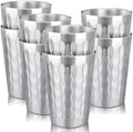 Beasea Stainless Steel Cups 15 oz, 8 Pack Large Stackable Stainless Steel Tumbler Bulk Double Wall Insulated Metal Pint Glasses Tin Cups for Drinking Home Restaurant Office Party Camping by Beasea