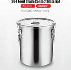 3.17Gal 304 Stainless Steel Airtight Canister,Metal Bucket Large Stainless Steel Canisters - Locking Clamp & Airtight Lids - Dog Food/Bird Seed/Coffee Storage Container - Image 6