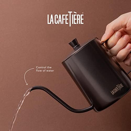 La Cafetière Gooseneck Coffee Pour Over Pot, 600 ml, Gift Boxed,Black - Image 3
