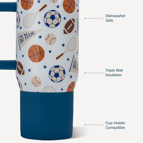 HydroJug Traveler 20oz Kids Insulated Tumbler with Handle, All-Stars - Image 3