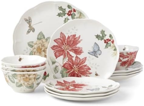 Lenox Butterfly Meadow Holiday 12-Piece Dinnerware Set for 4 by Lenox