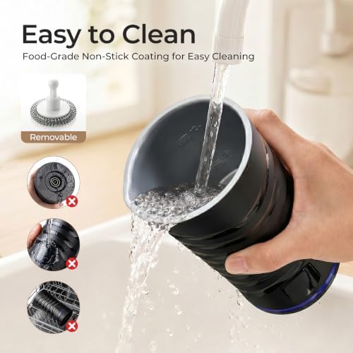 Large Capacity Milk Frother 430ml, 4-in-1Electric Milk Steamer and Frother - Image 6