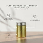 Pure Titanium Tea Canister, Metal Food Storage Container for Loose Leaf Tea and Tea Bags, 9.5 fl oz Jar for Home or Travel (1 PC) - Image 5