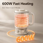 Small Electric Kettle, 0.6L Foldable Travel Kettle, Stainless Steel Inner Dual Heating Modes, Compact Hot Water Kettle for Travel, Camping, Office - Image 4