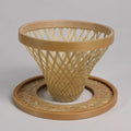 Bamboo Pour Over Coffee Dripper, Hand Drip Coffee Cone Filter, with Fixed Tray, Reusable Pourover Coffee Brewer, for Filter Coffee - Brews 1-3 Cups by Unknown