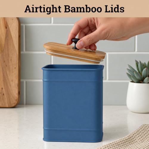 Kitchen Canisters for Countertop Set of 4 w/ Chalkboard Labels & Marker Pen - Image 4