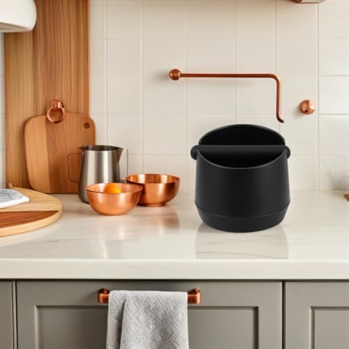 Espresso Grounds Knock Box Coffee Container Large Capacity Black ABS - Image 5