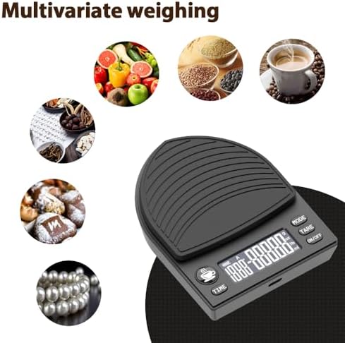 Mini Coffee Scale with Timer, 0.1g Digital Espresso Scale, 4 Units g/oz/lb/ml, Compact Kitchen Scale with LED Display & Silicone Pad for Coffee, Baking, Small Items - Image 5