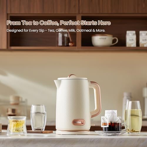 OLEGA Electric Tea Kettle: 1200W Fast Boil Electric Water Kettles 1.5L - Image 2
