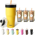 BABLOV GO-PAL 30oz Insulated Coffee Tumbler with Straw Ice Coffee Cup by bablov