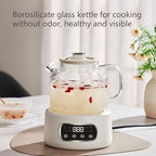 Lemuugo 1.2L Electric Glass Tea Kettle with Infuser, Temp Control - Image 6