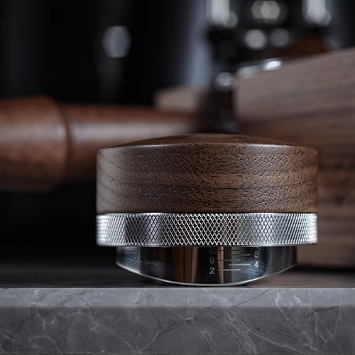 51mm Espresso Distribution Tool Walnut Coffee Distributor Adjustable Depth Stainless Steel Espresso Leveler Premium Espresso Machine Accessories For Coffee Bar - Image 2