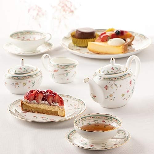 Noritake P58043A/4409 Tea Cup & Saucer (Pair Set) 6.1 fl oz (180 cc) Flower Chisel 2 Guests Bone China - Image 6