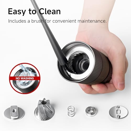 HiBREW G4B Manual Coffee Grinder, Adjustable Dial Aluminum Burr Mill - Image 6