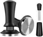 Coffee Tamper Spring Espresso Tamper 51mm 53mm 58mm Coffee Tampers And Coffee Stirrer Stainless Steel Tampers Coffee Accessories(58mm,Black-2Pcs) by Unknown