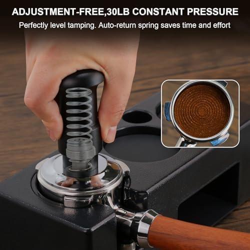 58mm Espresso Tamper Set, 5-IN-1 Espresso Accessories Kit with Coffee Tamper, WDT Tool, Dosing Funnel, Non-slip Mat and Cleaning Brush - Image 2
