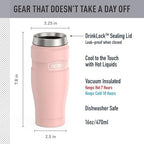 THERMOS Stainless King Stainless Steel Tumbler, 16oz, Matte Pink - Image 2