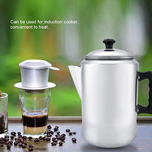 14 x 14 x 24cm/5.5 x 5.5x 9.4in Coffee Percolator, Aluminum Alloy Coffee Maker Pot Percolator Tea Kettle Stove Top with Lid for Brewing Café, Tea - Image 6