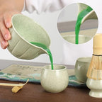 10 Pcs Matcha whisk Set,13 OZ,With 2 Cups,Complete Matcha Kit Set for Matcha Tea Ceremony,Elegant Matcha Tea Set for Tea Lovers（Green） - Image 5