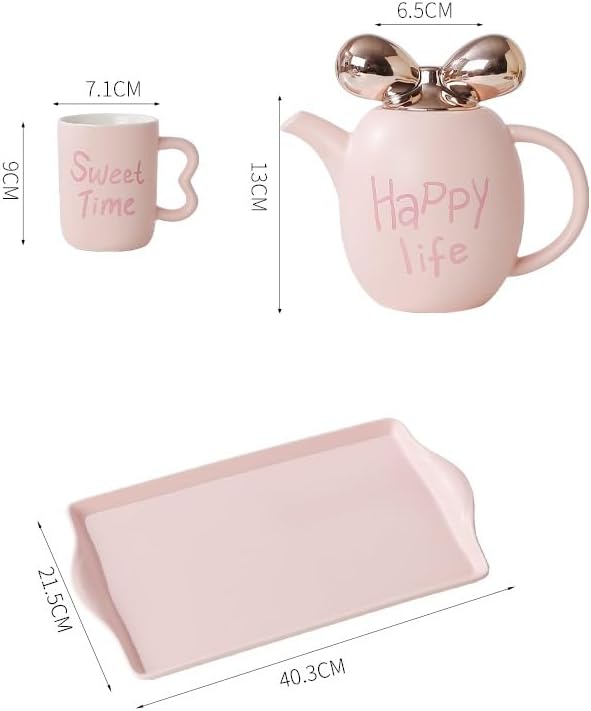 Water Pitcher Ceramic Water Set Tea Set Living Room Water Cup Coffee Cup Home Cup Set new Elegant Tea Set Water Jug(White) - Image 2
