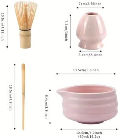 Matcha Tea Set with Ceramic Bowl, Whisk Holder & Bamboo Whisk - Image 2