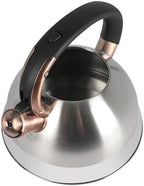 Mr. Coffee Flintshire 2.2 Quart Large Whistling Stainless Steel Tea Kettle - Brush Stainless Steel W/Copper - Image 5