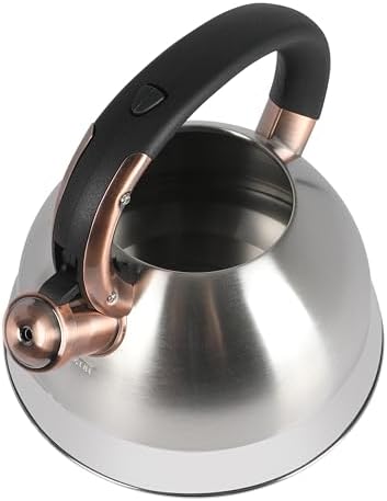 Mr. Coffee Flintshire 2.2 Quart Large Whistling Stainless Steel Tea Kettle - Brush Stainless Steel W/Copper - Image 5