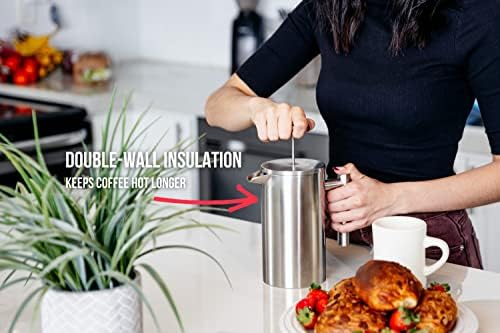 Barista Warrior French Press Coffee Maker & Gooseneck Kettle - Image 5