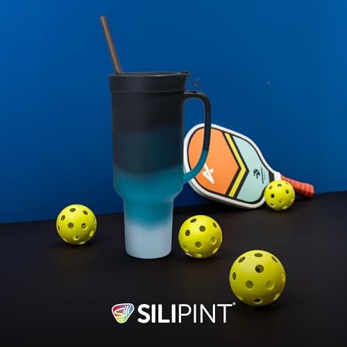 Silipint 64oz Silicone Tumbler with Handle, Flip Lid and Straw – BPA-Free, Non-Toxic, Freezer, Microwave, Dishwasher Safe Tumbler – Perfect for Tea, Smoothies (Moon Beam) Pack of 1 - Image 6