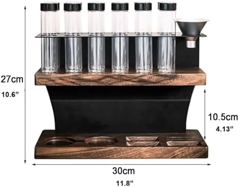 12 Single Dose Coffee Bean Storage Tubes,2-Tier Coffee Tool Storage Stand,Capacity of a Single Bottle 23-25g,w/Hopper,One-Way Exhaust Valve - Image 5