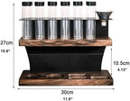 12 Single Dose Coffee Bean Storage Tubes,2-Tier Coffee Tool Storage Stand,Capacity of a Single Bottle 23-25g,w/Hopper,One-Way Exhaust Valve - Image 5