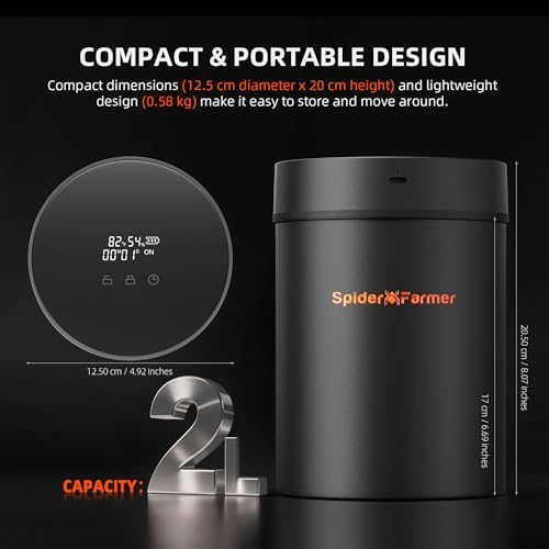 Spider Farmer Smart Curing Jar 2L Vacuum Container for Fresh Storage - Image 4